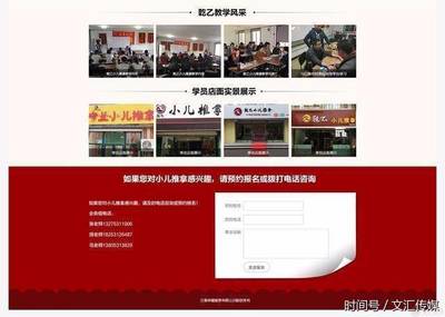 濟南網站建設文匯建站推拿培訓行業建站案例展示